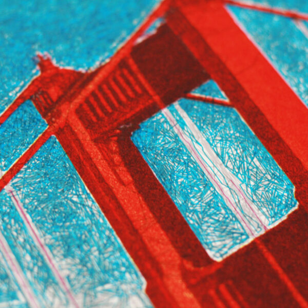 Golden Gate - Original Art - Double piece - Pen plotted - Image 6