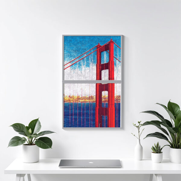 Golden Gate - Original Art - Double piece - Pen plotted - Image 4