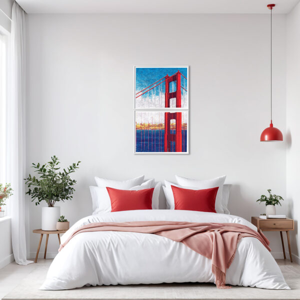 Golden Gate - Original Art - Double piece - Pen plotted - Image 5